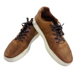 Perry Ellis Portfolio Court Sport II Mens Brown Perforated Sneakers Size 7